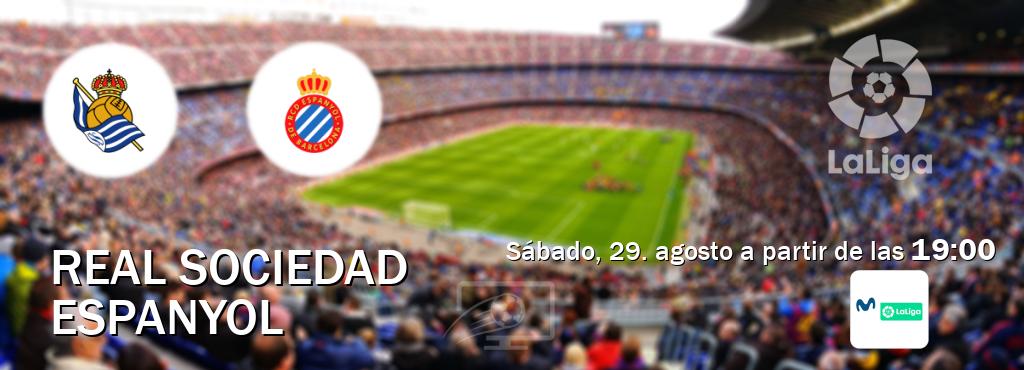 El partido entre Real Sociedad y Espanyol será retransmitido por M. LaLiga (sábado, 29. agosto a partir de las  19:00).