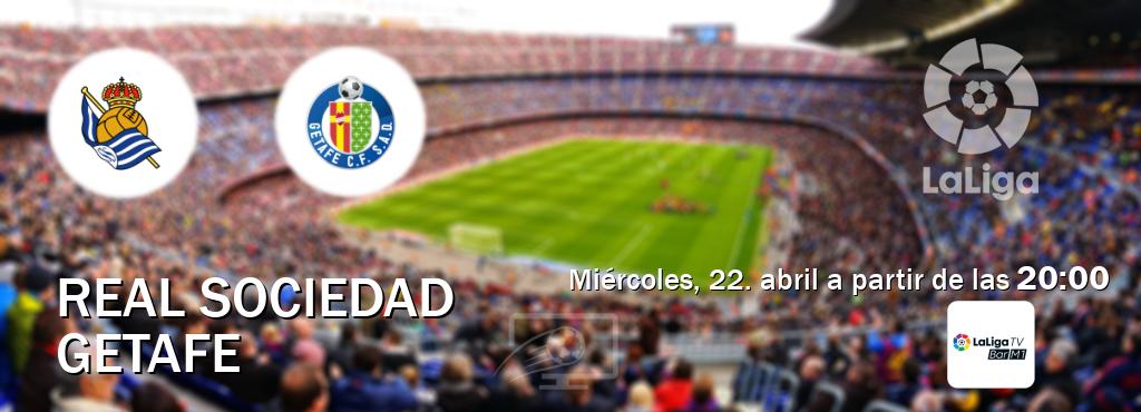 El partido entre Real Sociedad y Getafe será retransmitido por La Liga TV Bar M1 (miércoles, 22. abril a partir de las  20:00).