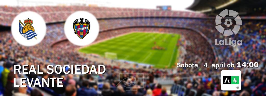 Prenos tekme med Real Sociedad in Levante v živo na Arena Sport 4 (sobota,  4. april ob  14:00 uri).