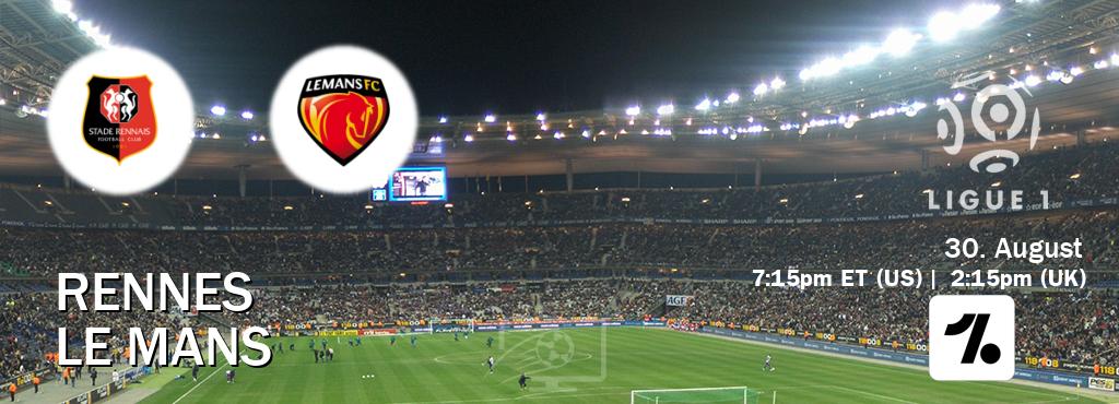 You can watch game live between Rennes and Le Mans on OneFootball.