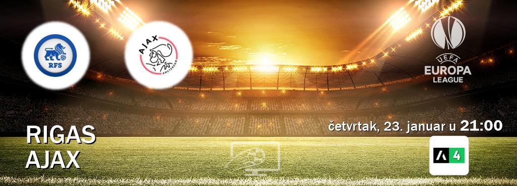 Izravni prijenos utakmice Rigas i Ajax pratite uživo na Arena Sport 4 (četvrtak, 23. januar u  21:00).