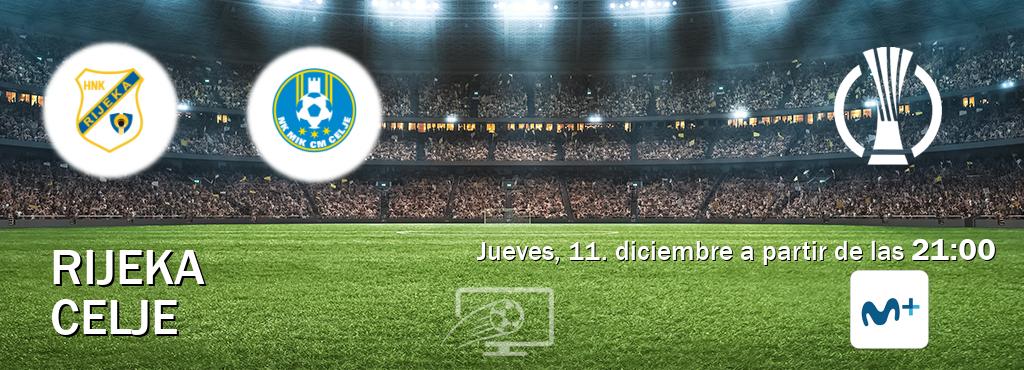 El partido entre Rijeka y Celje será retransmitido por Movistar Liga de Campeones  (jueves, 11. diciembre a partir de las  21:00).