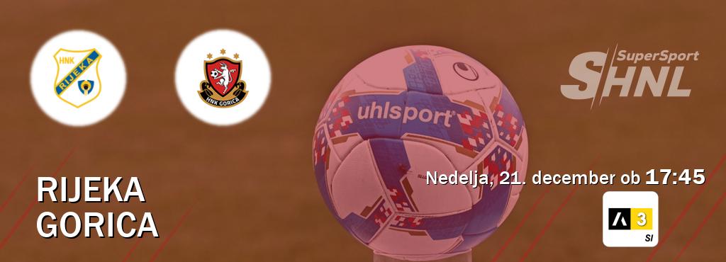 Dvoboj Rijeka in Gorica s prenosom tekme v živo na Arena Sport 3.