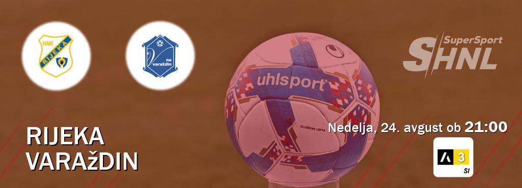Dvoboj Rijeka in Varaždin s prenosom tekme v živo na Arena Sport 3.