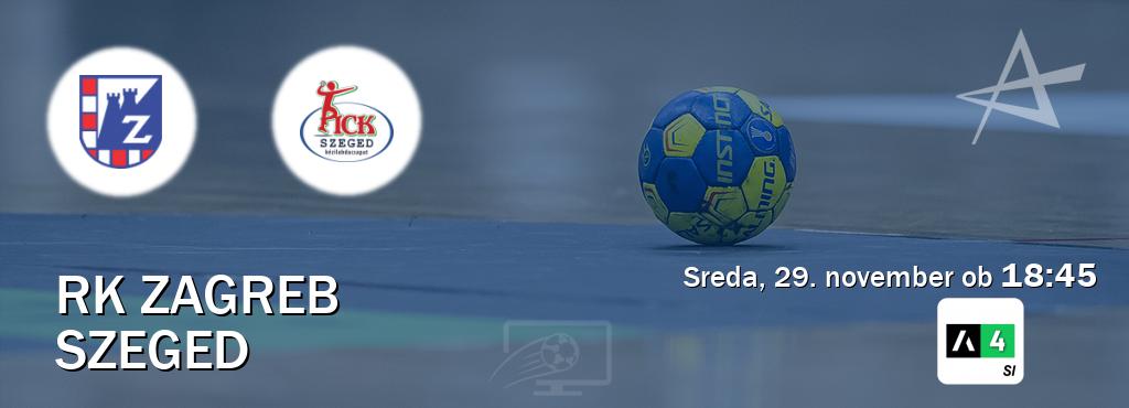RK Zagreb in Szeged v živo na Arena Sport 4. Prenos tekme bo v sreda, 29. november ob  18:45