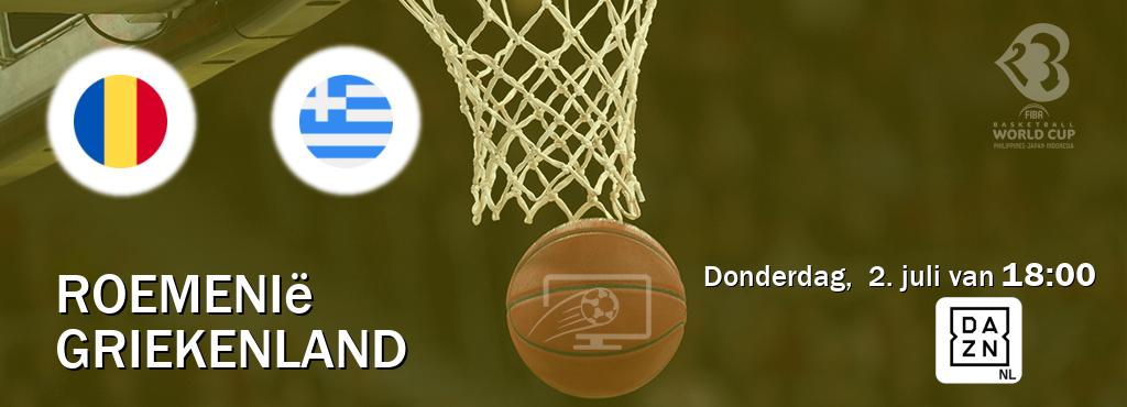 Wedstrijd tussen Roemenië en Griekenland live op tv bij DAZN (donderdag,  2. juli van  18:00).