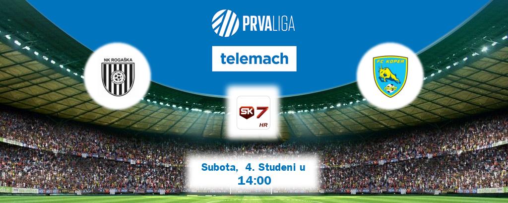 Izravni prijenos utakmice Rogaška i Koper pratite uživo na Sportklub 7 (Subota,  4. Studeni u  14:00).