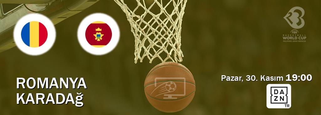 Karşılaşma Romanya - Karadağ DAZN'den canlı yayınlanacak (Pazar, 30. Kasım  19:00).