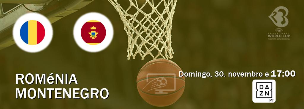 Jogo entre Roménia e Montenegro tem emissão DAZN (domingo, 30. novembro e  17:00).