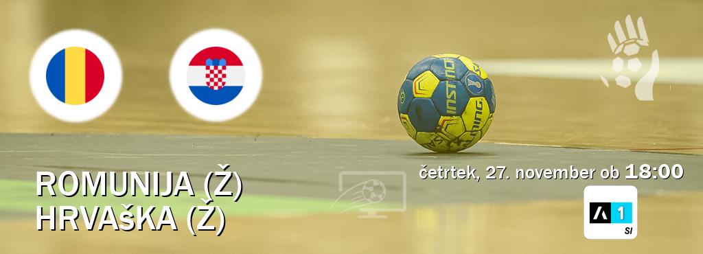 Romunija (Ž) in Hrvaška (Ž) v živo na Arena Sport 1. Prenos tekme bo v četrtek, 27. november ob  18:00