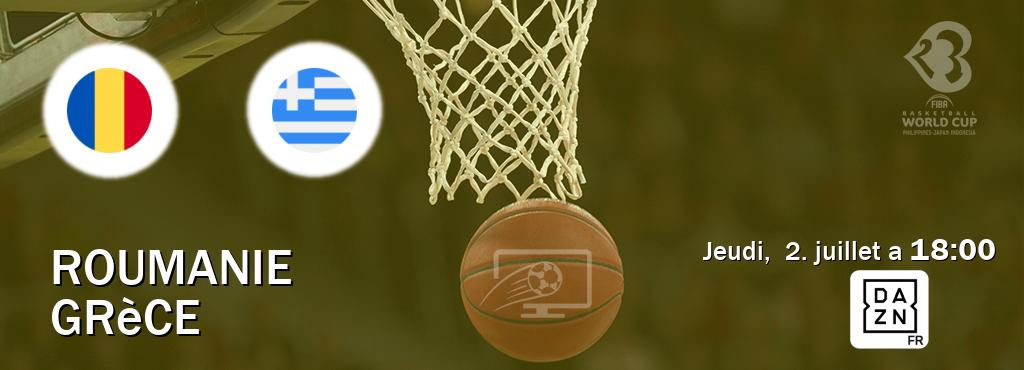 Match entre Roumanie et Grèce en direct à la DAZN (jeudi,  2. juillet a  18:00).