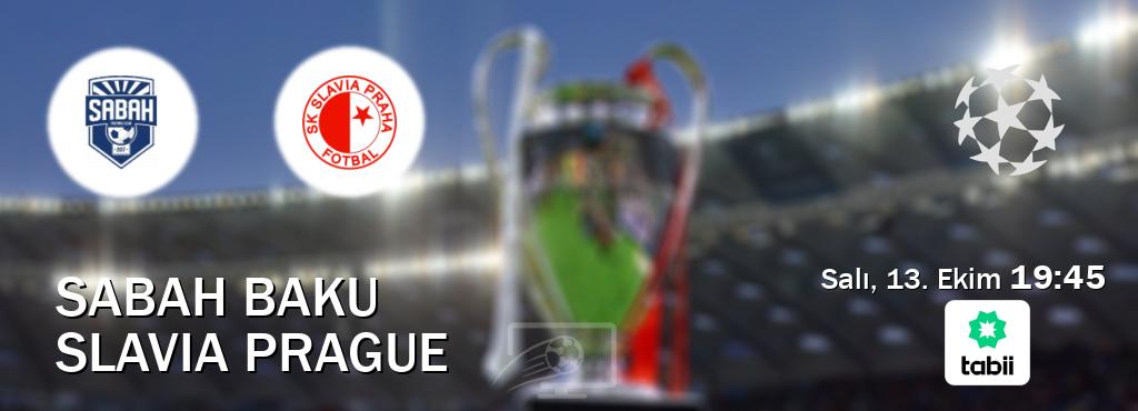 Karşılaşma Sabah Baku - Slavia Prague Tabii'den canlı yayınlanacak (Salı, 13. Ekim  19:45).