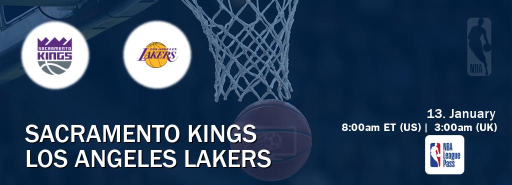 You can watch game live between Sacramento Kings and Los Angeles Lakers on NBA League Pass.