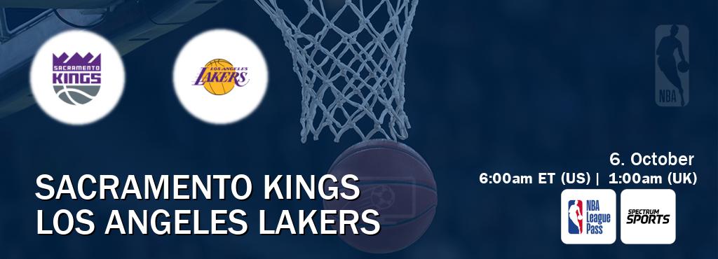 You can watch game live between Sacramento Kings and Los Angeles Lakers on NBA League Pass and Spectrum Sports(US). You can watch game live between Sacramento Kings and Los Angeles Lakers on NBA League Pass and Spectrum Sports(US).