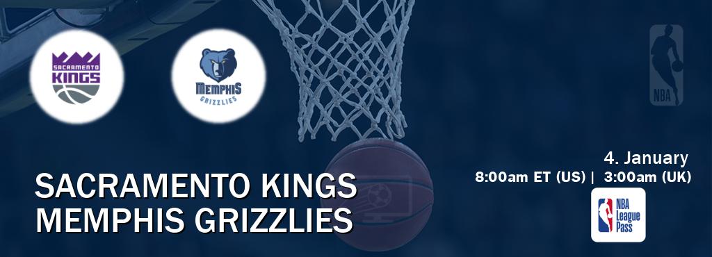 You can watch game live between Sacramento Kings and Memphis Grizzlies on NBA League Pass.