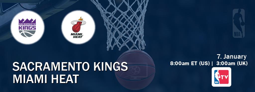 You can watch game live between Sacramento Kings and Miami Heat on NBA TV(US).