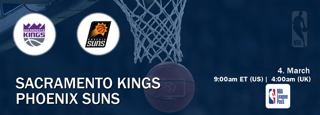 You can watch game live between Sacramento Kings and Phoenix Suns on NBA League Pass. You can watch game live between Sacramento Kings and Phoenix Suns on NBA League Pass.