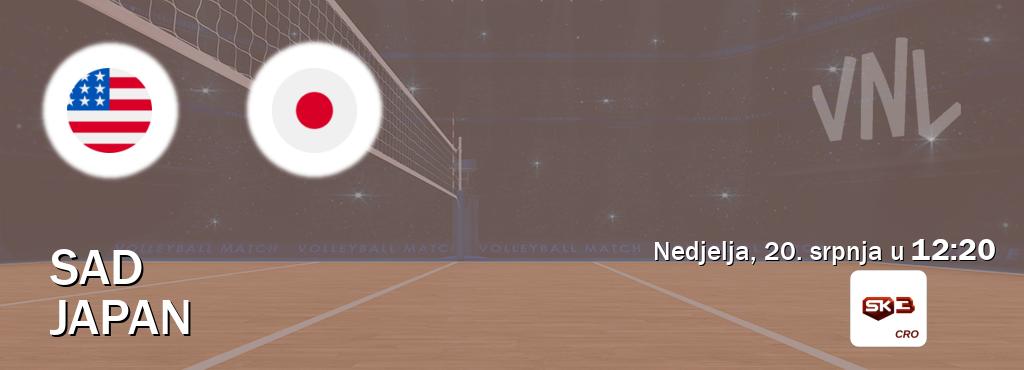 Izravni prijenos utakmice SAD i Japan pratite uživo na Sportklub 3 (nedjelja, 20. srpnja u 12:20). Izravni prijenos utakmice SAD i Japan pratite uživo na Sportklub 3 (nedjelja, 20. srpnja u 12:20).