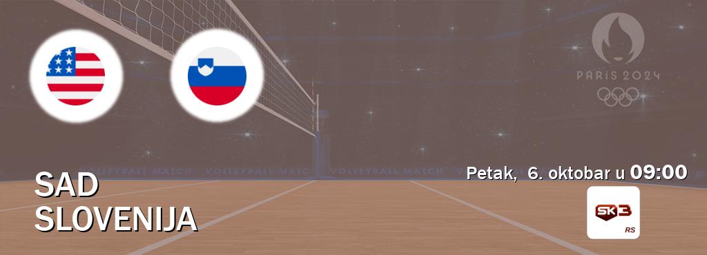 Izravni prijenos utakmice SAD i Slovenija pratite uživo na Sportklub 3 (petak,  6. oktobar u  09:00).