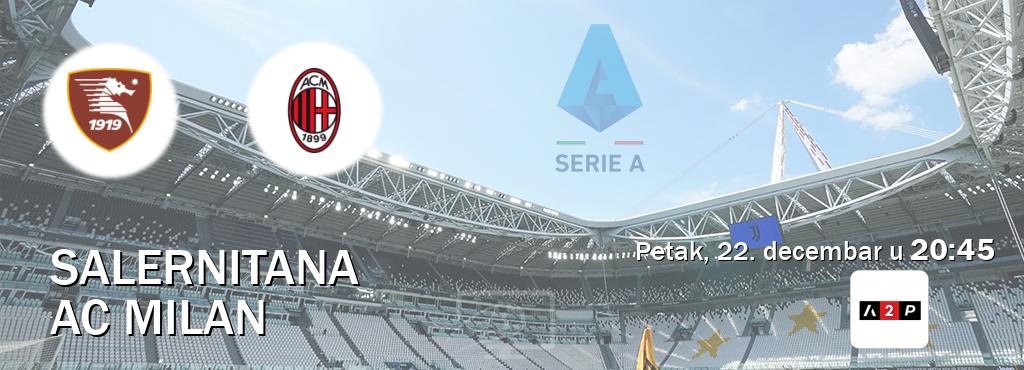 Izravni prijenos utakmice Salernitana i AC Milan pratite uživo na Arena Premium 2 (petak, 22. decembar u  20:45).