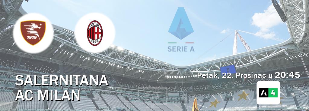 Izravni prijenos utakmice Salernitana i AC Milan pratite uživo na Arena Sport 4 (Petak, 22. Prosinac u  20:45).