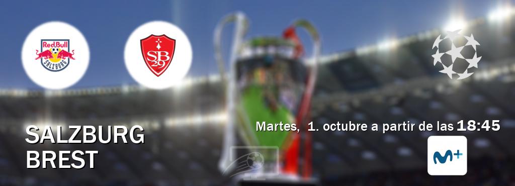 El partido entre Salzburg y Brest será retransmitido por Movistar Liga de Campeones  (martes,  1. octubre a partir de las  18:45).