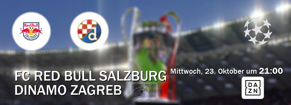 Das Spiel zwischen FC Red Bull Salzburg und Dinamo Zagreb wird am Mittwoch, 23. Oktober um  21:00, live vom DAZN übertragen.