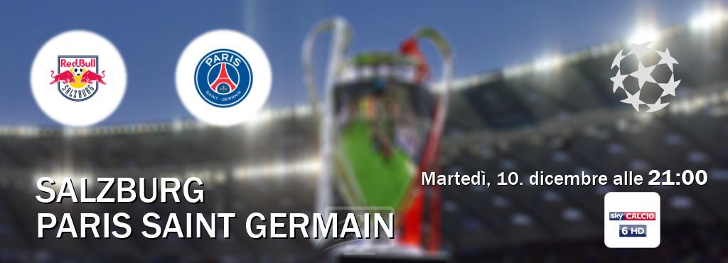 Il match Salzburg - Paris Saint Germain sarà trasmesso in diretta TV su Sky Calcio 6 (ore 21:00)