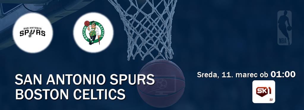 Prenos tekme med San Antonio Spurs in Boston Celtics v živo na Sportklub 1 (sreda, 11. marec ob 01:00 uri). Prenos tekme med San Antonio Spurs in Boston Celtics v živo na Sportklub 1 (sreda, 11. marec ob 01:00 uri).
