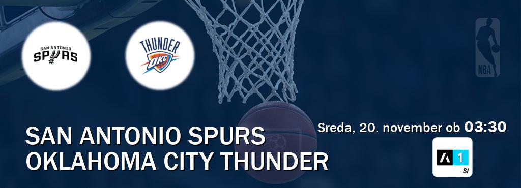 San Antonio Spurs in Oklahoma City Thunder v živo na Arena Sport 1. Prenos tekme bo v sreda, 20. november ob  03:30