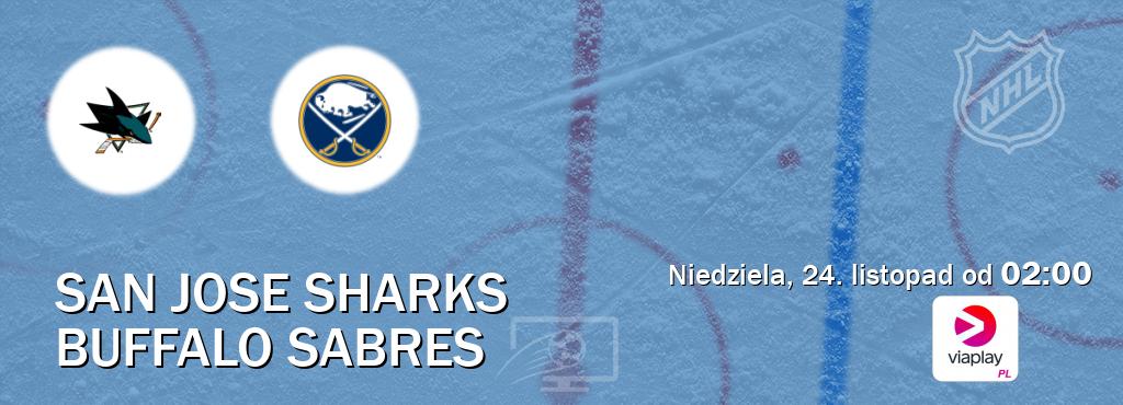 Gra między San Jose Sharks i Buffalo Sabres transmisja na żywo w Viaplay Polska (niedziela, 24. listopad od  02:00).