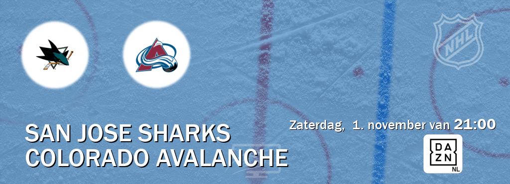 Wedstrijd tussen San Jose Sharks en Colorado Avalanche live op tv bij DAZN (zaterdag, 1. november van 21:00). Wedstrijd tussen San Jose Sharks en Colorado Avalanche live op tv bij DAZN (zaterdag, 1. november van 21:00).