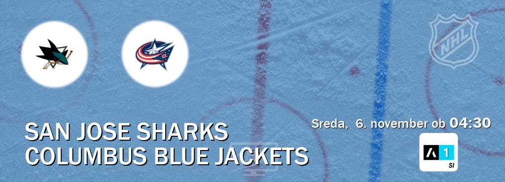 San Jose Sharks in Columbus Blue Jackets v živo na Arena Sport 1. Prenos tekme bo v sreda,  6. november ob  04:30