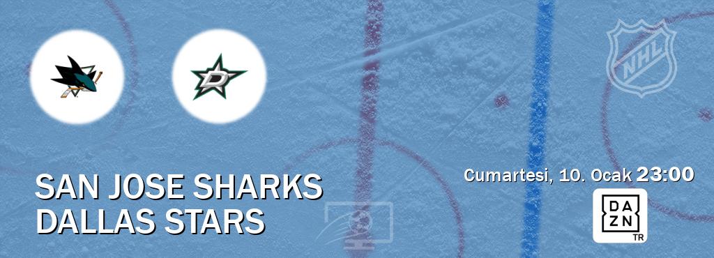 Karşılaşma San Jose Sharks - Dallas Stars DAZN'den canlı yayınlanacak (Cumartesi, 10. Ocak  23:00).