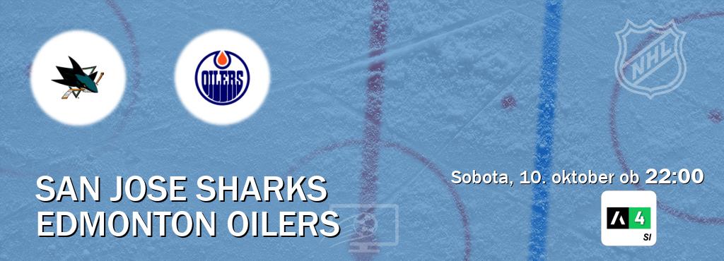 San Jose Sharks in Edmonton Oilers v živo na Arena Sport 4. Prenos tekme bo v sobota, 10. oktober ob  22:00