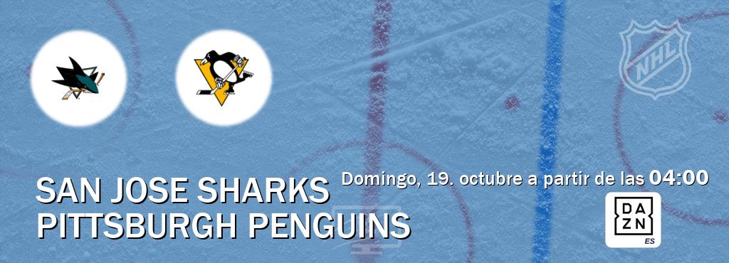 El partido entre San Jose Sharks y Pittsburgh Penguins será retransmitido por DAZN España (domingo, 19. octubre a partir de las 04:00). El partido entre San Jose Sharks y Pittsburgh Penguins será retransmitido por DAZN España (domingo, 19. octubre a partir de las 04:00).
