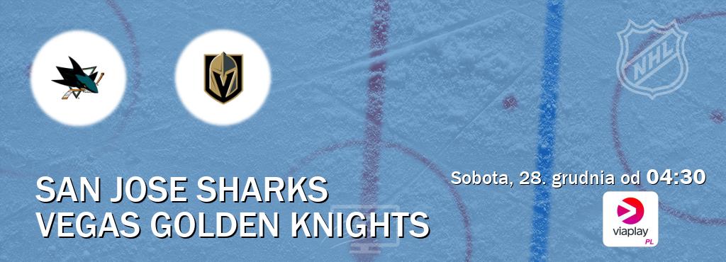 Gra między San Jose Sharks i Vegas Golden Knights transmisja na żywo w Viaplay Polska (sobota, 28. grudnia od  04:30).