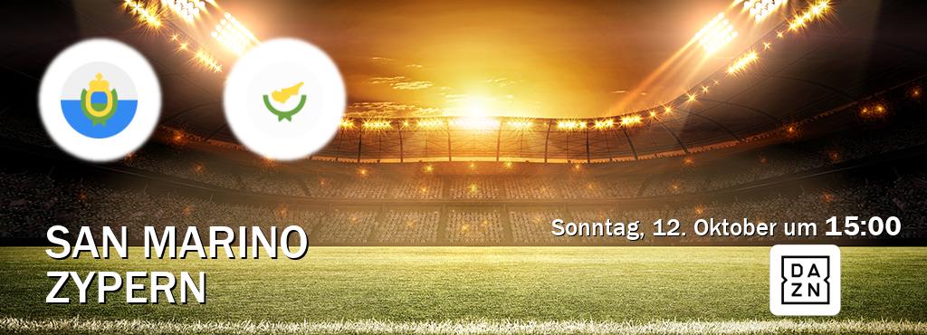 Das Spiel zwischen San Marino und Zypern wird am Sonntag, 12. Oktober um  15:00, live vom DAZN übertragen.