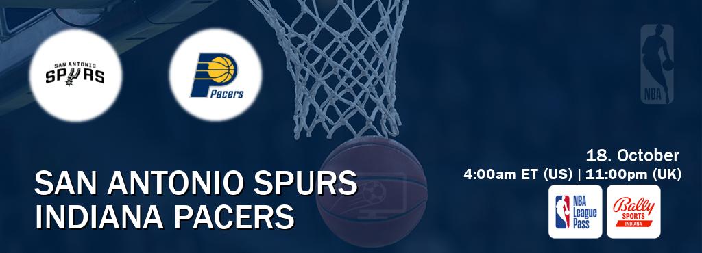You can watch game live between San Antonio Spurs and Indiana Pacers on NBA League Pass and Bally Sports Indiana(US). You can watch game live between San Antonio Spurs and Indiana Pacers on NBA League Pass and Bally Sports Indiana(US).