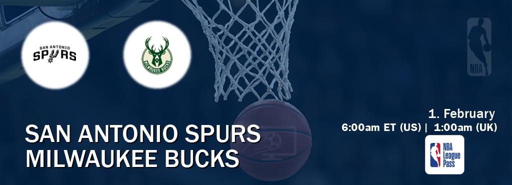 You can watch game live between San Antonio Spurs and Milwaukee Bucks on NBA League Pass.