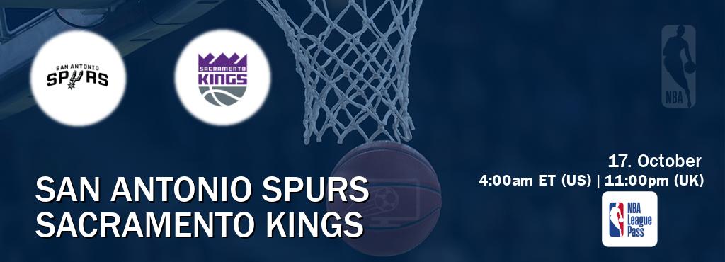 You can watch game live between San Antonio Spurs and Sacramento Kings on NBA League Pass.