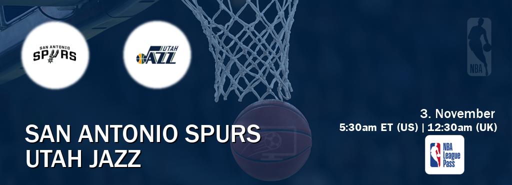You can watch game live between San Antonio Spurs and Utah Jazz on NBA League Pass. You can watch game live between San Antonio Spurs and Utah Jazz on NBA League Pass.