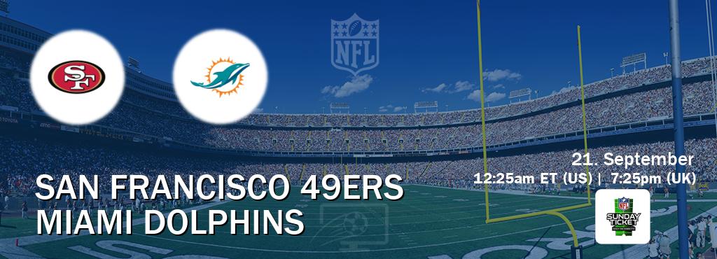 You can watch game live between San Francisco 49ers and Miami Dolphins on NFL Sunday Ticket(US). You can watch game live between San Francisco 49ers and Miami Dolphins on NFL Sunday Ticket(US).
