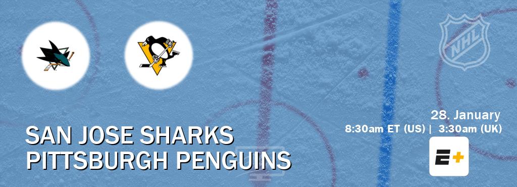 You can watch game live between San Jose Sharks and Pittsburgh Penguins on ESPN+(US).