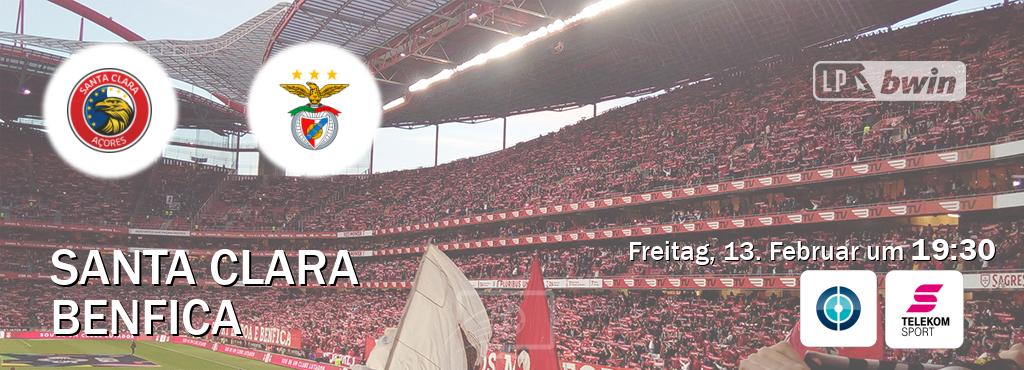 Das Spiel zwischen Santa Clara und Benfica wird am Freitag, 13. Februar um  19:30, live vom Sportdigital FUSSBALL und Magenta Sport übertragen.