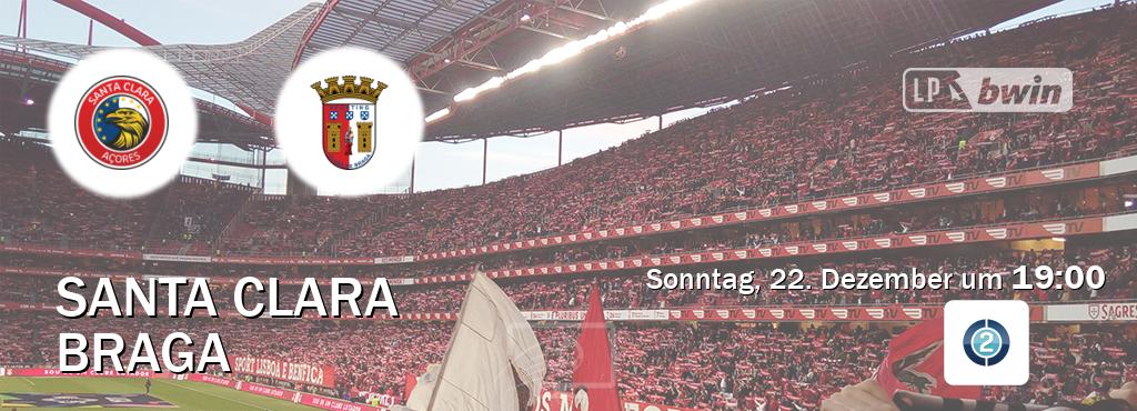 Das Spiel zwischen Santa Clara und Braga wird am Sonntag, 22. Dezember um  19:00, live vom Sportdigital FUSSBALL 2 übertragen.