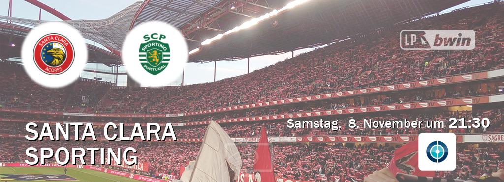 Das Spiel zwischen Santa Clara und Sporting wird am Samstag, 8. November um 21:30, live vom Sportdigital FUSSBALL übertragen. Das Spiel zwischen Santa Clara und Sporting wird am Samstag, 8. November um 21:30, live vom Sportdigital FUSSBALL übertragen.