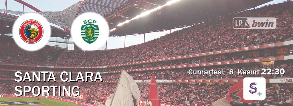 Karşılaşma Santa Clara - Sporting S Sport +'den canlı yayınlanacak (Cumartesi, 8. Kasım 22:30). Karşılaşma Santa Clara - Sporting S Sport +'den canlı yayınlanacak (Cumartesi, 8. Kasım 22:30).
