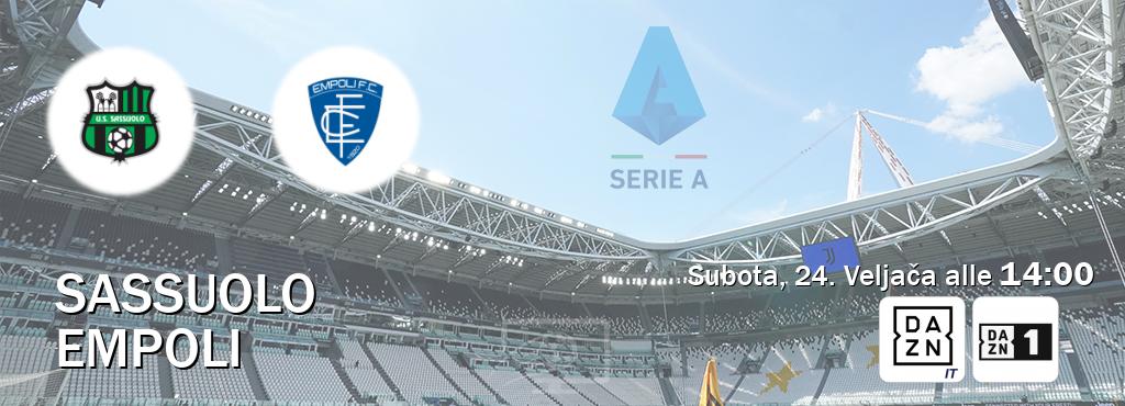 Il match Sassuolo - Empoli sarà trasmesso in diretta TV su DAZN Italia e Zona DAZN (ore 14:00)