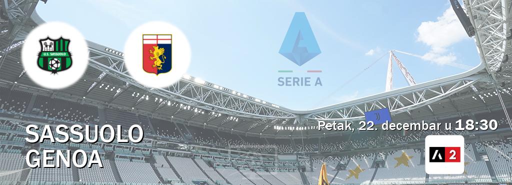 Izravni prijenos utakmice Sassuolo i Genoa pratite uživo na Arena Sport 2 (petak, 22. decembar u  18:30).